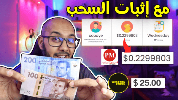 موقع لربح المال من مشاهدة الاعلانات وستلام 25$ من ويسترن يونيون