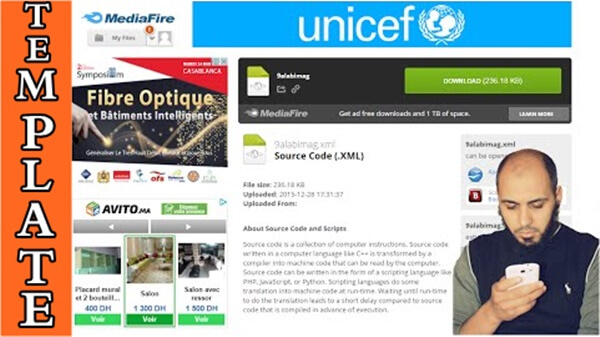 تحميل قالب ميديا فاير Mediafire مع كيفية تعديل عليه - قالب اختصار الروابط مربح